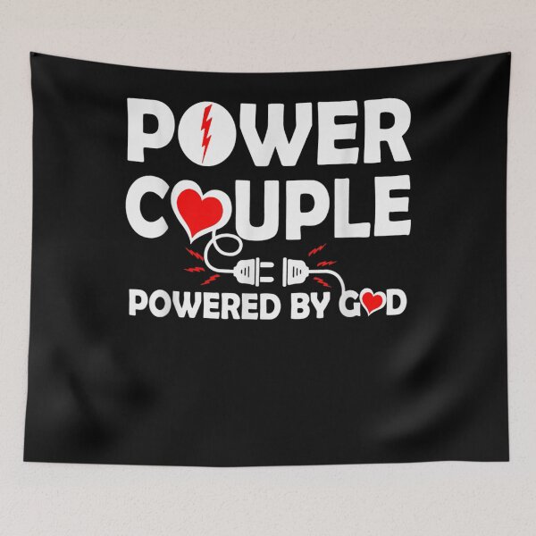 Item preview, Cool Power Couple Powered by God Christian Believer Lovers designed and sold by Steven OReilly.