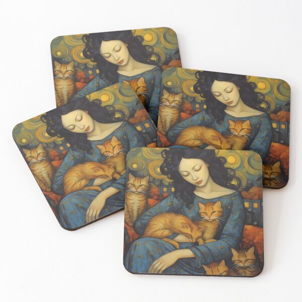 Aperçu de l'œuvre Impressionist Cat Lady créée et vendue par KateAndersonLTD.