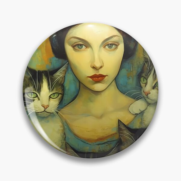 Item preview, Impressionist Cat Lady designed and sold by KateAndersonLTD.