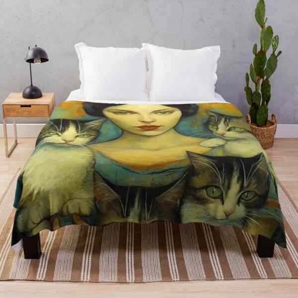 Item preview, Impressionist Cat Lady designed and sold by KateAndersonLTD.