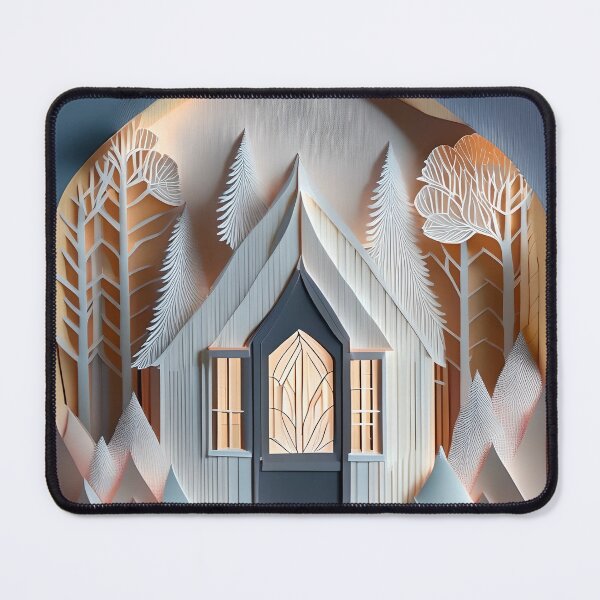 Item preview, Rhubarb Inspired Chalet Papercut designed and sold by MMDigitalArt.