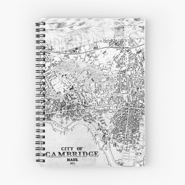 Item preview, Vintage Map of Cambridge Massachusetts (1877) BW designed and sold by BravuraMedia.