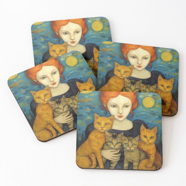 Aperçu de l'œuvre Impressionist Cat Lady créée et vendue par KateAndersonLTD.