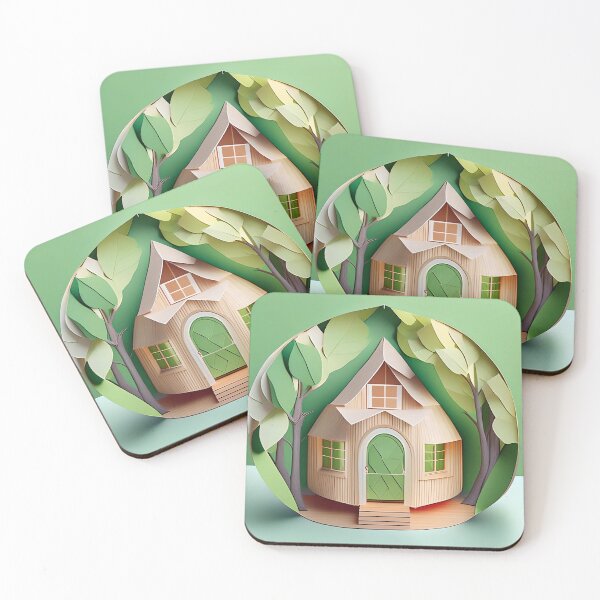 Item preview, Granny Smith Inspired Chalet Papercut designed and sold by MMDigitalArt.