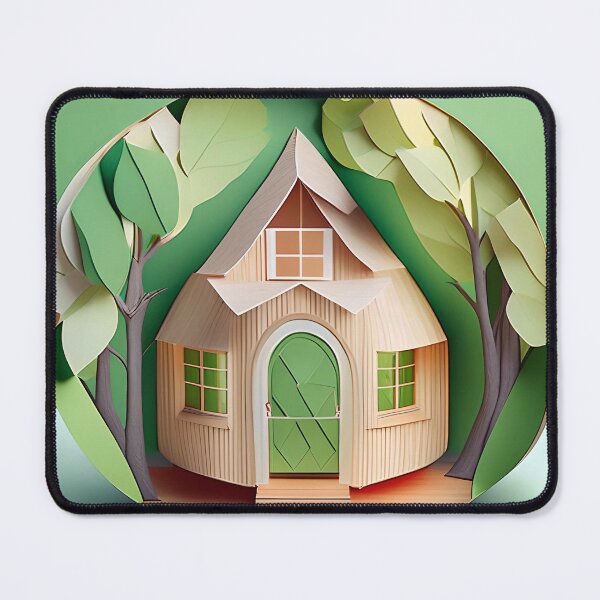 Item preview, Granny Smith Inspired Chalet Papercut designed and sold by MMDigitalArt.