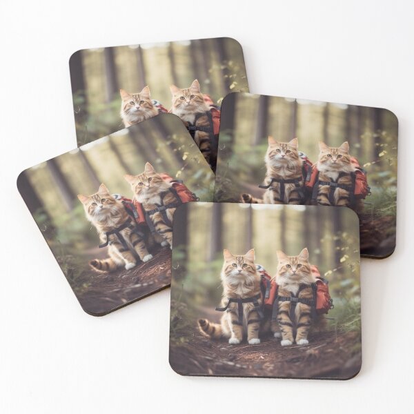 Item preview, Two American Longhair Cats Are Backpacking designed and sold by BDMeow.