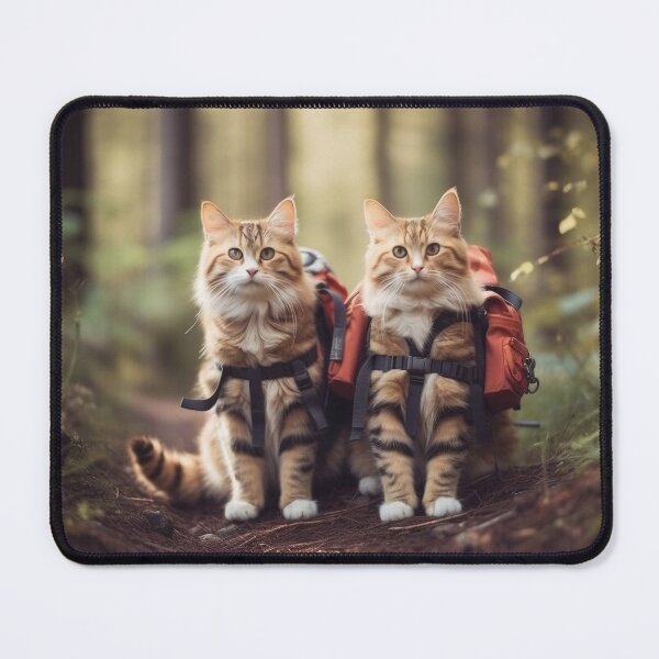 Item preview, Two American Longhair Cats Are Backpacking designed and sold by BDMeow.