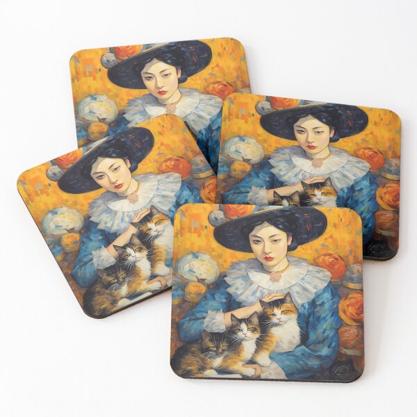 Aperçu de l'œuvre Impressionist Cat Lady créée et vendue par KateAndersonLTD.