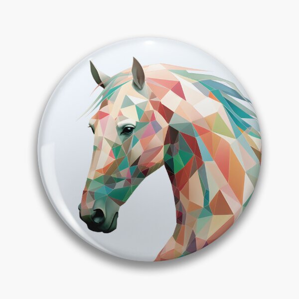 Aperçu de l'œuvre Cheval, Design Géométrique Minimaliste créée et vendue par InkLines.