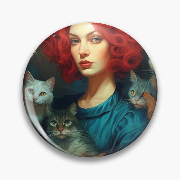 Item preview, Impressionist Cat Lady designed and sold by KateAndersonLTD.