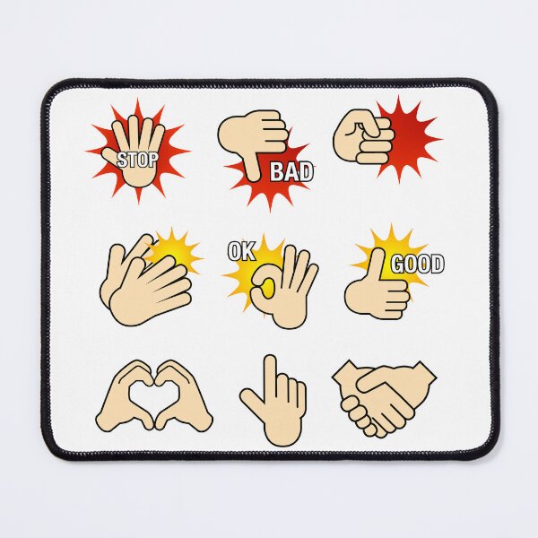 Item preview, 9 Hand Sign Stickers designed and sold by anandT.