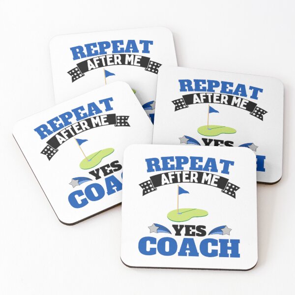 Item preview, Repeat After Me Yes Coach Golf - Blue Black - Funny Sports designed and sold by GymWearDepot.