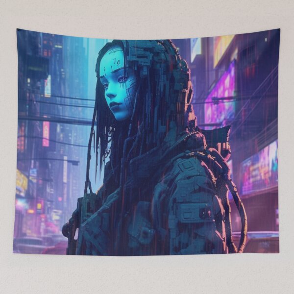 Item preview, Cyberpunk Neon Ghost Android designed and sold by Nightarcade.