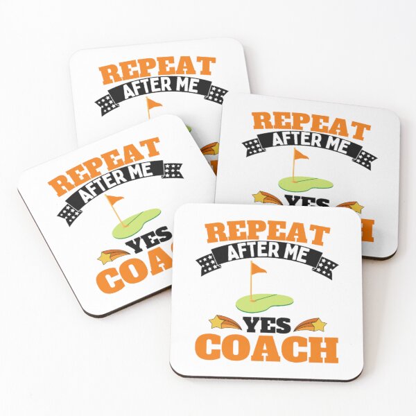 Item preview, Repeat After Me Yes Coach Golf - Orange Black - Funny Sports designed and sold by GymWearDepot.