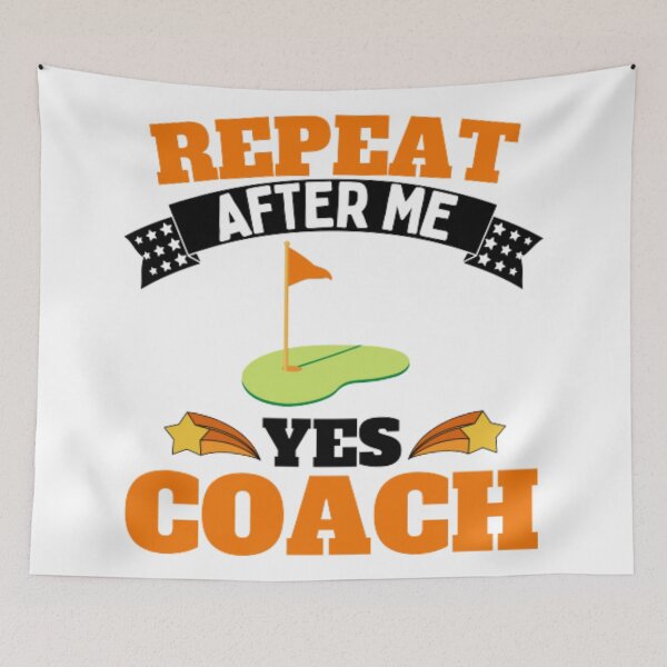 Artikelvorschau, Wiederholen Sie „After Me Yes Coach Golf – Orange Black – Lustige Sportarten“. entworfen und verkauft von GymWearDepot.