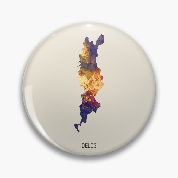 Item preview, Delos Watercolor Map designed and sold by ArtPrints.
