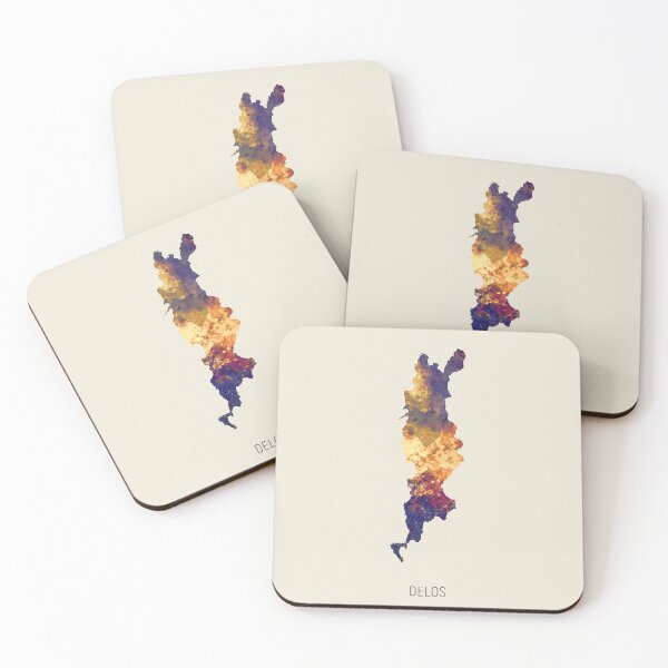 Item preview, Delos Watercolor Map designed and sold by ArtPrints.