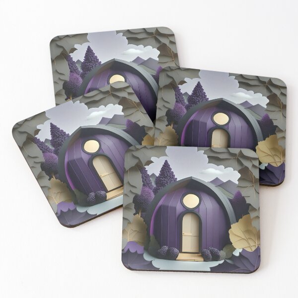 Item preview, Blackcurrant Inspired Chalet Papercut designed and sold by MMDigitalArt.