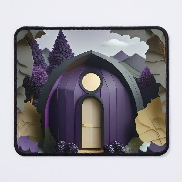 Item preview, Blackcurrant Inspired Chalet Papercut designed and sold by MMDigitalArt.