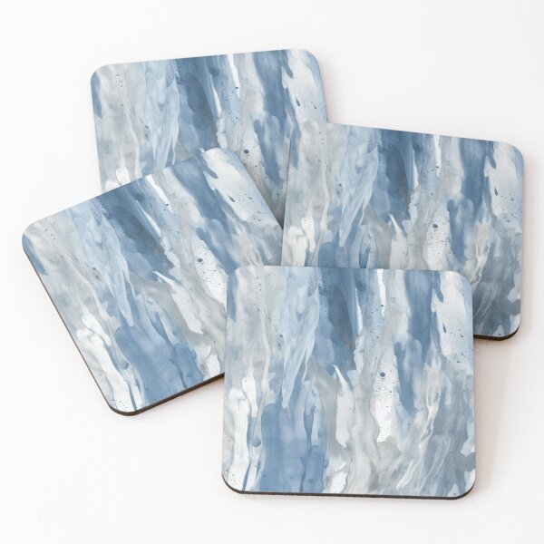 Item preview, Abstract Symphony: Mesmerizing Grey and Blue Paint Streaks designed and sold by aquinavortex.