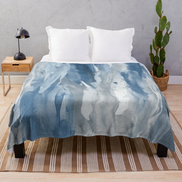 Item preview, Abstract Symphony: Mesmerizing Grey and Blue Paint Streaks designed and sold by aquinavortex.