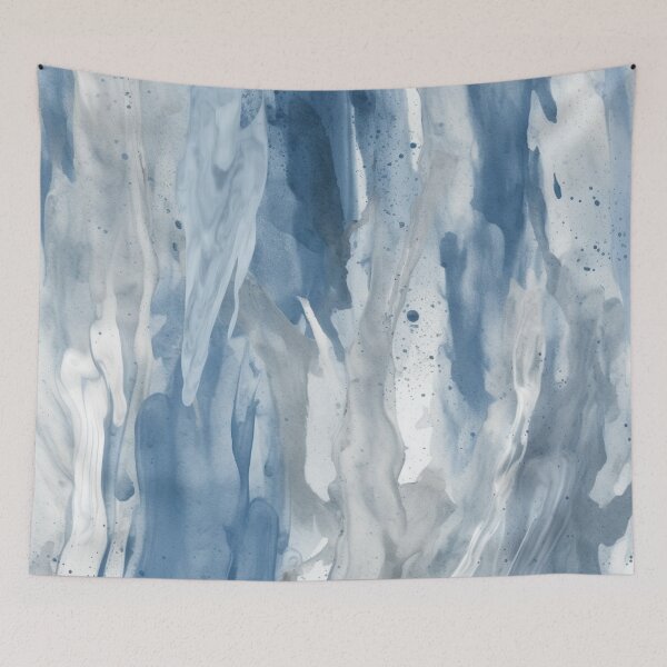 Item preview, Abstract Symphony: Mesmerizing Grey and Blue Paint Streaks designed and sold by aquinavortex.