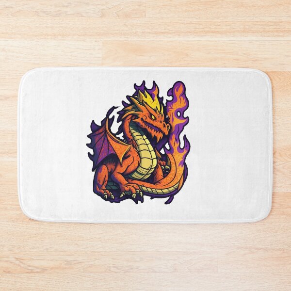 Item preview, Angry cartoon fire dragon designed and sold by Stickermagician.