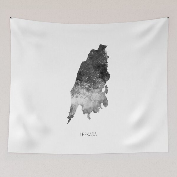 Item preview, Lefkada Watercolor Map designed and sold by ArtPrints.