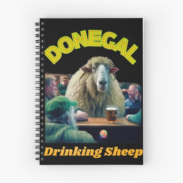 Item preview, Donegal Drinking Sheep Irish Funny Ireland designed and sold by OliDesigns.