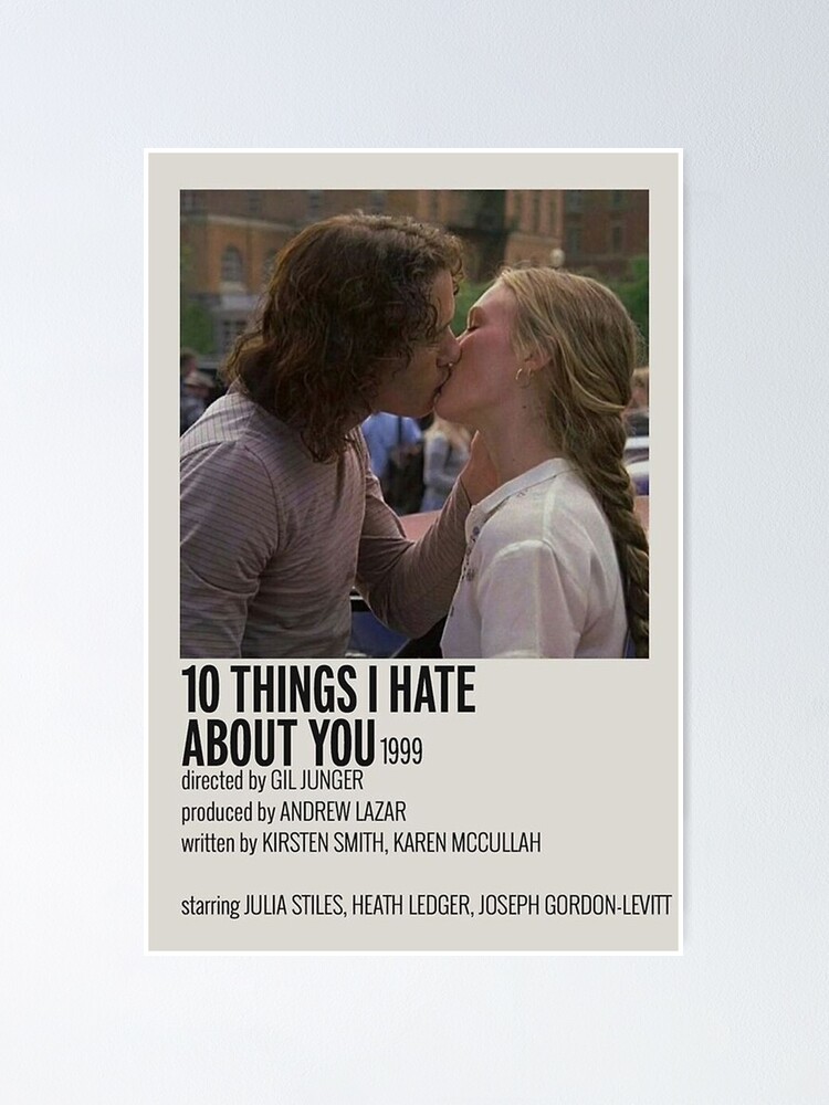 10 Things I Hate About You 90s movie Poster Poster for Sale by tryohall