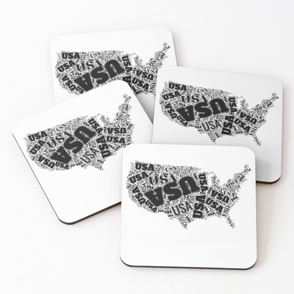 Item preview, usa map typography designed and sold by DeluxBee.