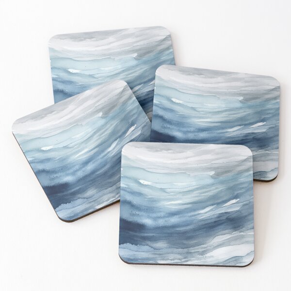 Item preview, Abstract Symphony: Mesmerizing Grey and Blue Paint Streaks designed and sold by aquinavortex.