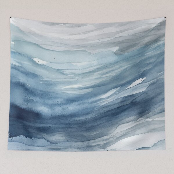 Item preview, Abstract Symphony: Mesmerizing Grey and Blue Paint Streaks designed and sold by aquinavortex.