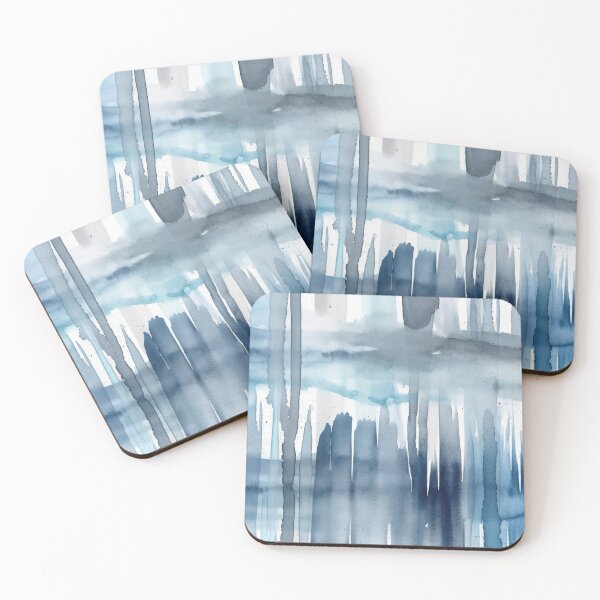 Item preview,  Abstract Symphony: Mesmerizing Grey and Blue Paint Streaks designed and sold by aquinavortex.