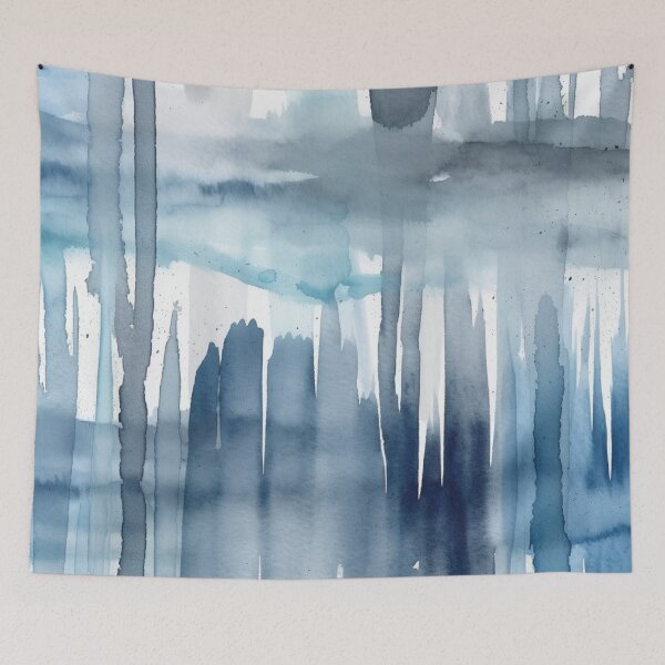 Item preview,  Abstract Symphony: Mesmerizing Grey and Blue Paint Streaks designed and sold by aquinavortex.