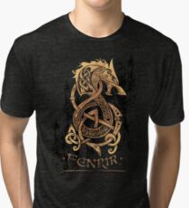 Fenrir: The Nordic Monster Wolf Tri-blend T-Shirt