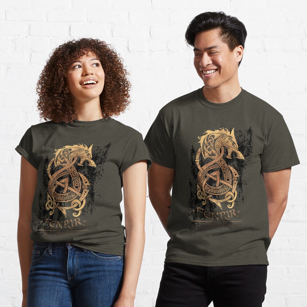 Discover Fenrir: The Nordic Monster Wolf T-Shirt