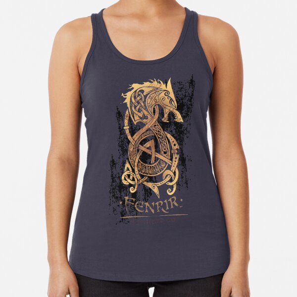 Fenrir: The Nordic Monster Wolf Racerback Tank Top