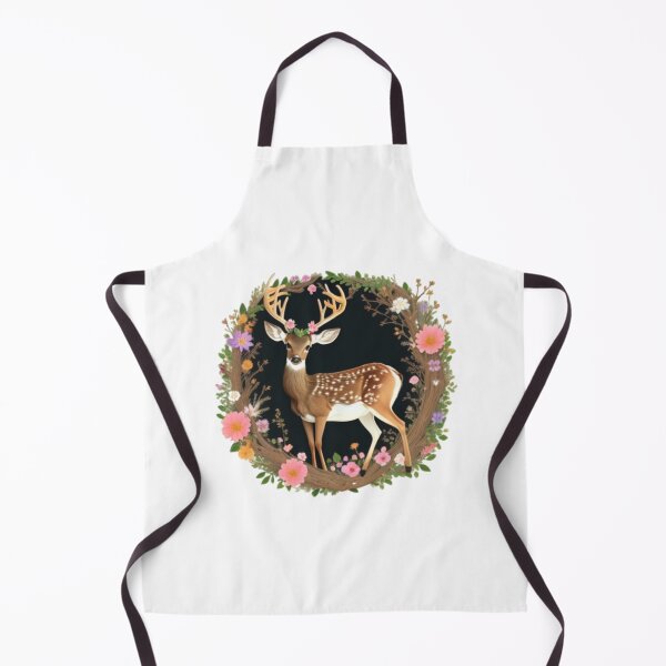 Item preview, A deer in a wreath of flowers designed and sold by NewAspect.