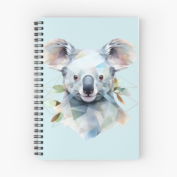 Aperçu de l'œuvre Koala, conception géométrique minimaliste de la faune créée et vendue par InkLines.