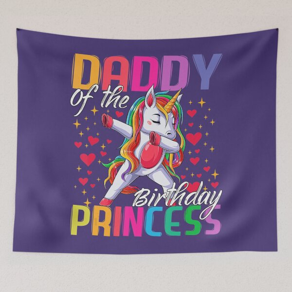 Item preview, Daddy of the Birthday 	 Princess Dabbing Unicorn Theme 	 	 designed and sold by ufbsouettb9.
