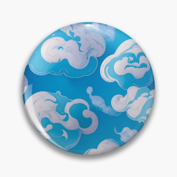 Item preview, Blue sky with puffy clouds illustration  designed and sold by ArtyBuys.