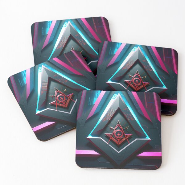 Item preview, Symbol masons in style cyberpunk. Cyber, dystopian future 7 designed and sold by Vegan-Cult.