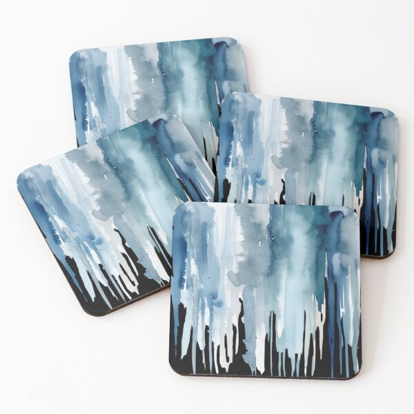 Item preview, Abstract Symphony: Mesmerizing Grey and Blue Paint Streaks designed and sold by aquinavortex.