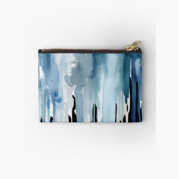 Item preview, Abstract Symphony: Mesmerizing Grey and Blue Paint Streaks designed and sold by aquinavortex.