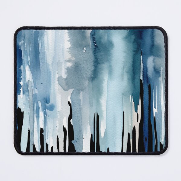 Item preview, Abstract Symphony: Mesmerizing Grey and Blue Paint Streaks designed and sold by aquinavortex.