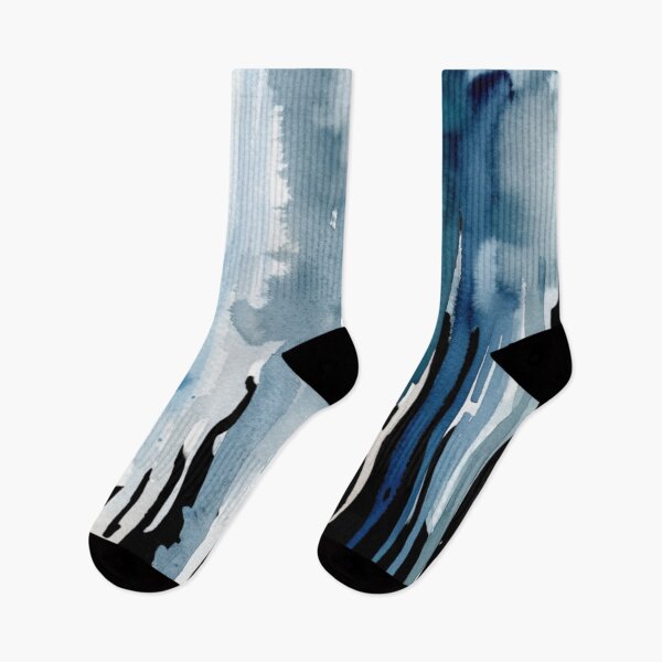 Item preview, Abstract Symphony: Mesmerizing Grey and Blue Paint Streaks designed and sold by aquinavortex.