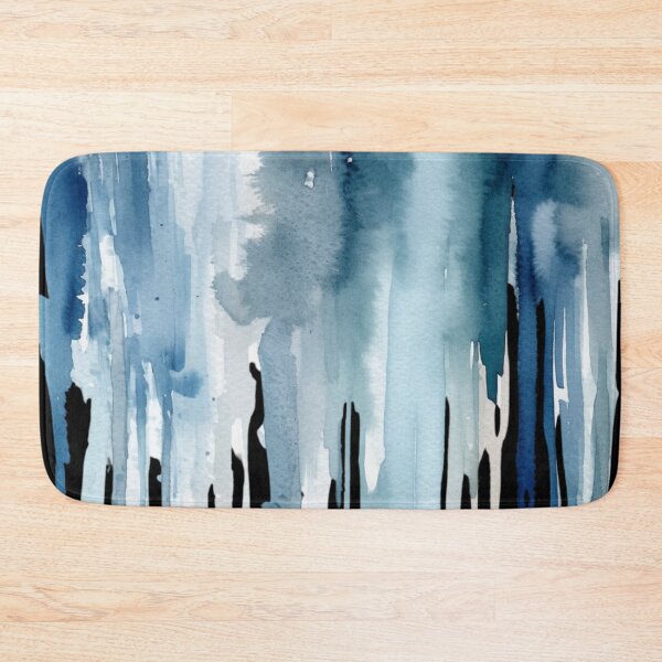 Item preview, Abstract Symphony: Mesmerizing Grey and Blue Paint Streaks designed and sold by aquinavortex.