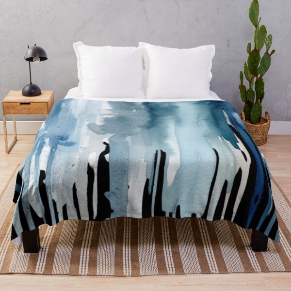Item preview, Abstract Symphony: Mesmerizing Grey and Blue Paint Streaks designed and sold by aquinavortex.