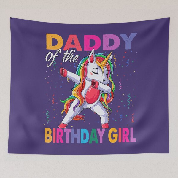 Item preview, Daddy of the Birthday 	 Princess Dabbing Unicorn Theme 	 	 designed and sold by ufbsouettb9.